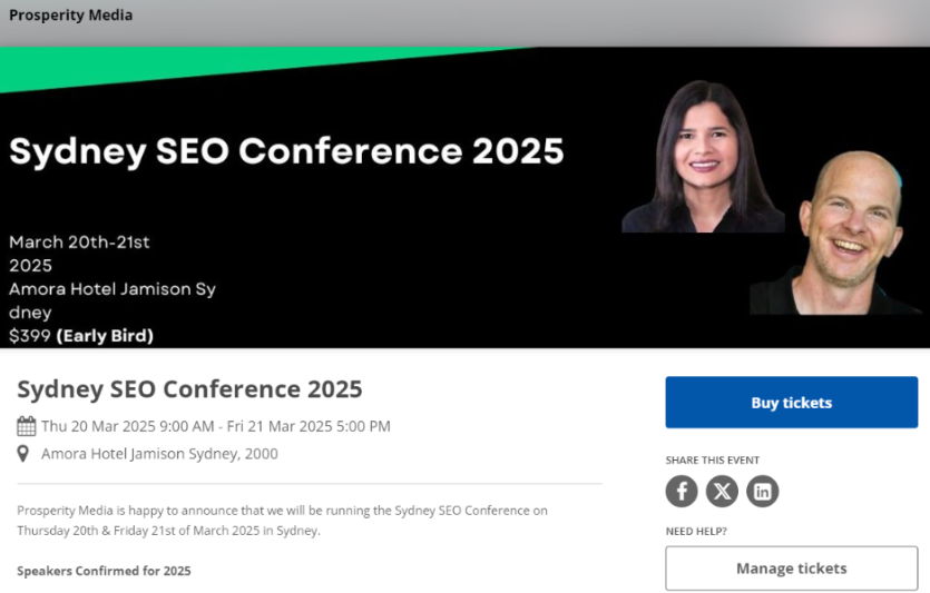 Sydney SEO Conference
